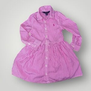 ❄️ Ralph Lauren Pink and White Striped Dress